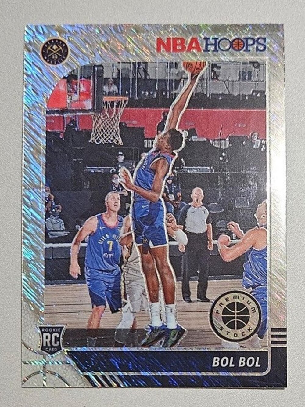2019-20 NBA Hoops Premium Stock Tri Color Silver Prizm #233 Bol Bol Rookie RC
